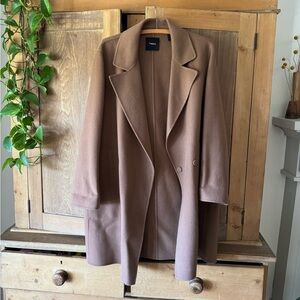 Theory Boy Coat Double-Face Wool-Cashmere in Russet